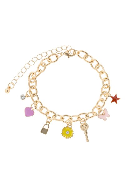 OEM Bratara Lant de Culoare Aurie cu 7 Pandantive pentru Copii