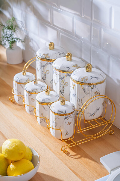 ACAR Camel 7 Piece Spice Rack Set with Stand