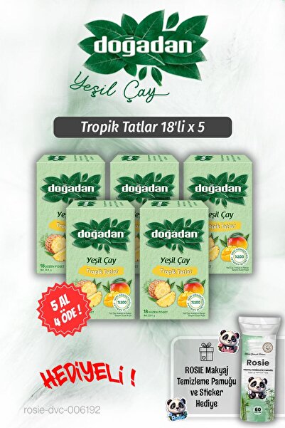 Doğadan Tropical Flavors 18-Pack, Buy 5 Get 4 Free and Rosie Pamuk Gift