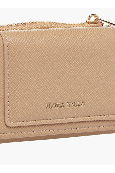Flora Bella by Shoexpress Textured Tri-Fold Wallet with Snap Button Closure - H 9 x W 10.5 x 3.5 cms