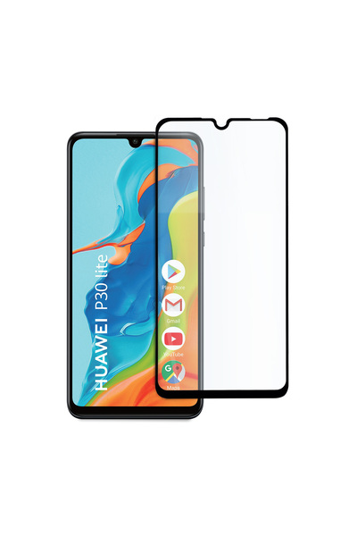 Magic Προστατευτικό οθόνης Magic, συμβατό με Huawei P30 Lite, σκληρυμένο γυαλί, μαύρο/διαφανές