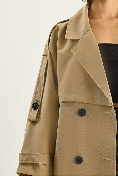 Bianco Lucci Kadın Aller Detaylı Kuşaklı Cepli Astarlı Trençkot 2019 60283605