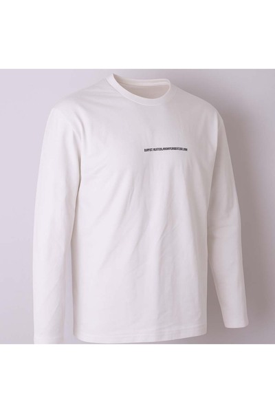 trender O Neck Injection Printed 2 Thread Ecru Men's Sweatshirt 5725