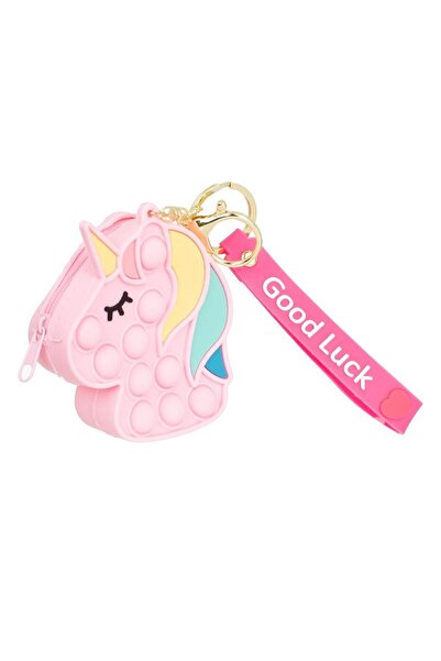 OEM Breloc Portofel Roz Pop It Unicorn pentru Copii 8x3x9cm