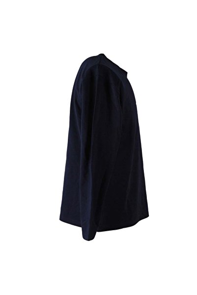 trender O Neck Injection Printed 2 Thread Navy Blue Men's Sweatshirt 5725