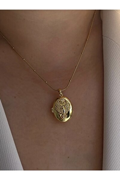 İnci Çelik zincir açılabilir anka kuşu model zirkon taşlı kolye