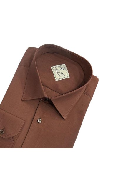 GÖMLEK GALERİSİ Classic Wide Cut Straight Long Sleeve Men's Shirt