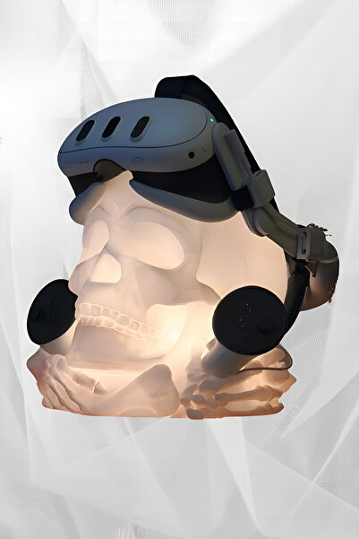 Uzay Home Design VR / Kulaklık Skull Stand – Dekoratif İskelet Tasarım | UHD