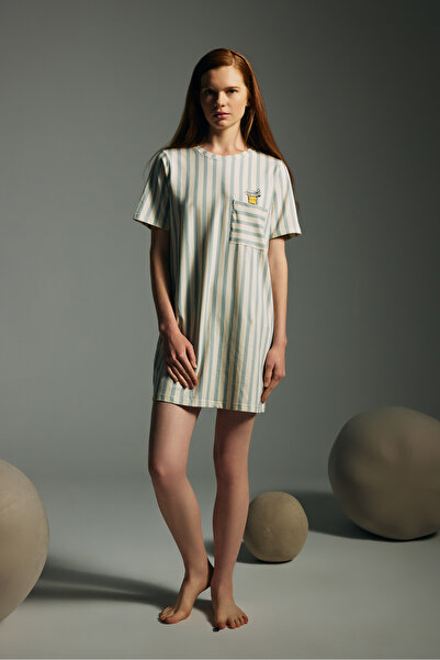 Hays Kadın Pamuklu Kısa Kollu Gecelik