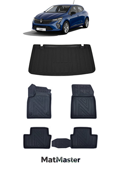 MatMaster Renault Clio 5 2025 Model 5D Premium Ekstra Havuzlu Paspas Ve Bagaj...