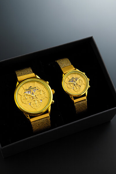 Goldpower Couple Watch, Lover's Watch, Husband and Wife Watch with Straw Magnet Strap (Fits Any Wrist)