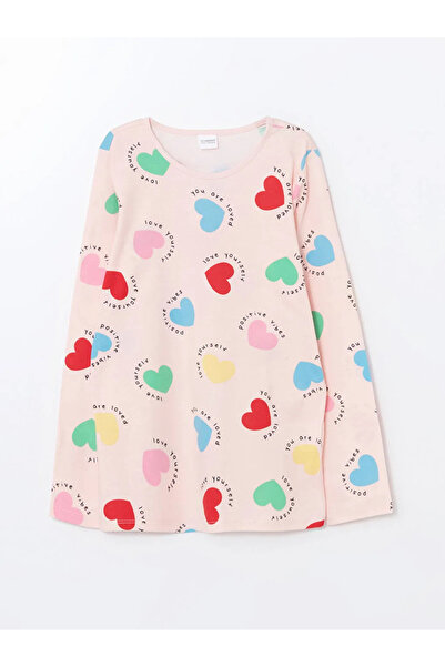 LC Waikiki LCW Kids Pembe Bisiklet Yaka Kız Çocuk Pijama Takımı