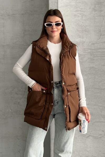 moda armanc Γυναικείο φανελάκι - Casual φανελάκι με φερμουάρ και τσέπες