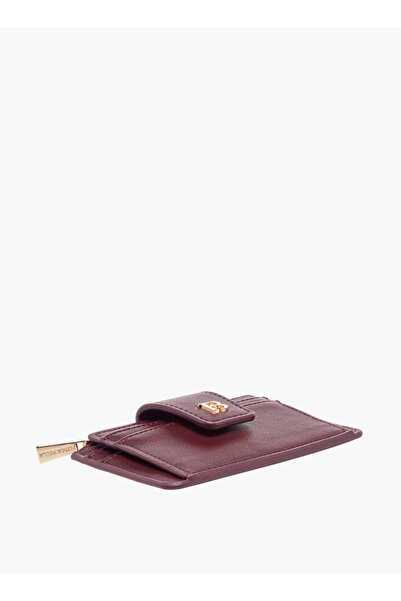 Flora Bella by Shoexpress Solid Card Holder with Snap Button Closure - H 8 x W 12.3 x 2.5 cms