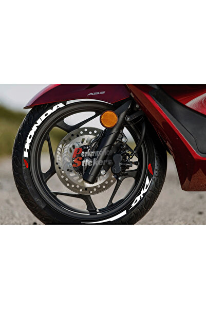 Performance Stickers Scooter Honda Dio + Şerit Lastik Sticker Seti 10-14inç U...