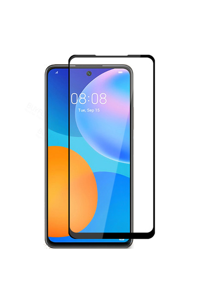 5D Glass Πλήρως αυτοκόλλητη γυάλινη μεμβράνη για Huawei P Smart 2021, μαύρη