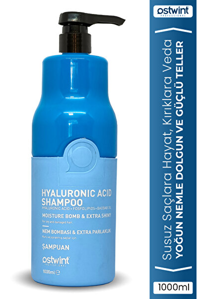 Ostwint Hyaluronic Acid Şampuan, Nem Bombası & Ekstra Parlaklık, 1000 ml