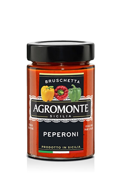 Agromonte Sos sicilian Bruschetta de ardei Agromonte, fara gluten, 100g