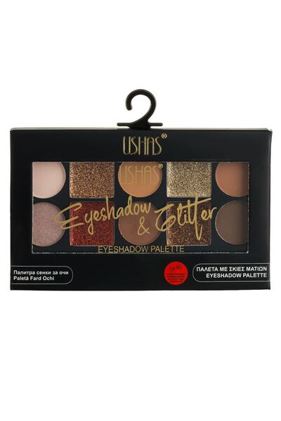 OEM Paleta Machiaj cu Farduri de Ochi de Nuante Maro Mat & Glitter (10 culori) 6g
