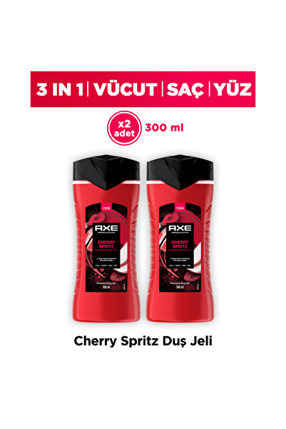 Axe Premium Collection Duş Jeli Cherry Spritz 3 in 1 Vücut Saç Yüz 300 ml x2