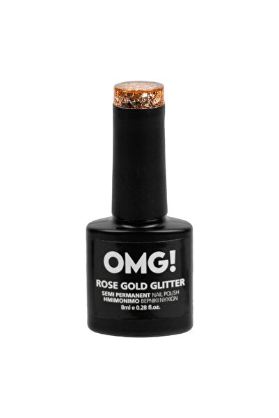 OEM Semi-permanent Nail Polish Rose Gold with Glitter - 8ml