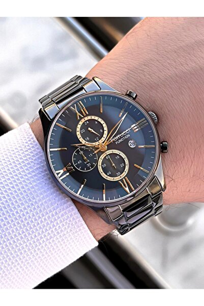 Ferrucci 2 Years Warranty Steel Band Inner Dial Features Active 3 Atm Men's Wristwatch Ef.14079.Sr