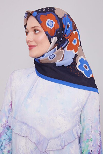 Levidor وشاح أورا بنمط زهور تجريدية باللون الأزرق من Parlament