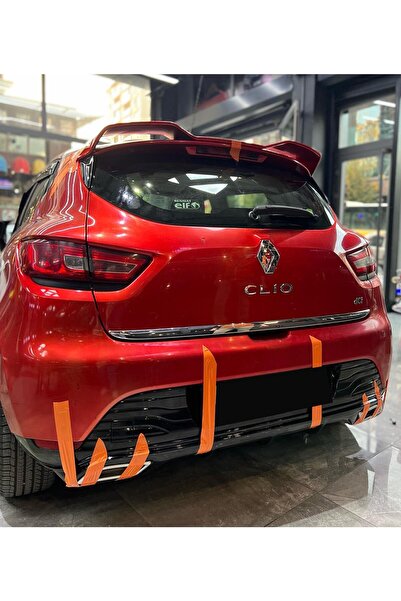 bestuning Renault Clio 4 Uyumlu Egzoz Görünümlü Difüzör 2012-2019 Parlak Siyah