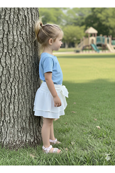FESSHERA KİDS Girl's Skirt with Bow and Elastic Waist, Textured Skirt | Holiday & Special Occasion Skirt October 29, April 23