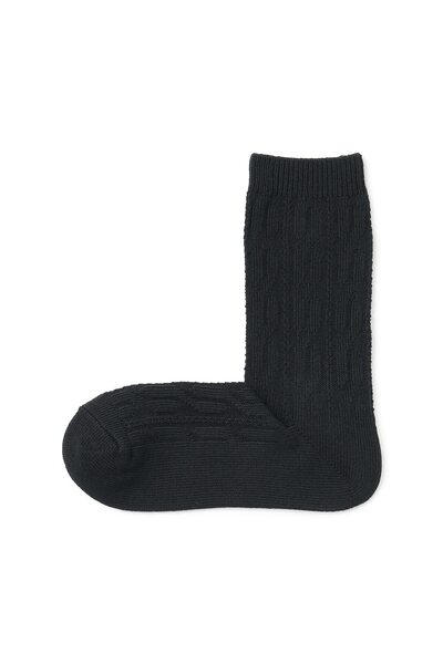 Muji Right Angle Loose Top Cable Stitch Socks