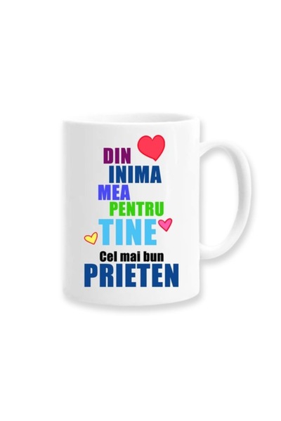 OEM Personalized Mug for Friend with Message: 'From my heart to you, the best friend', Multicolor Model,