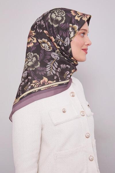 Levidor وشاح أورا بنمط الورد الأرجواني