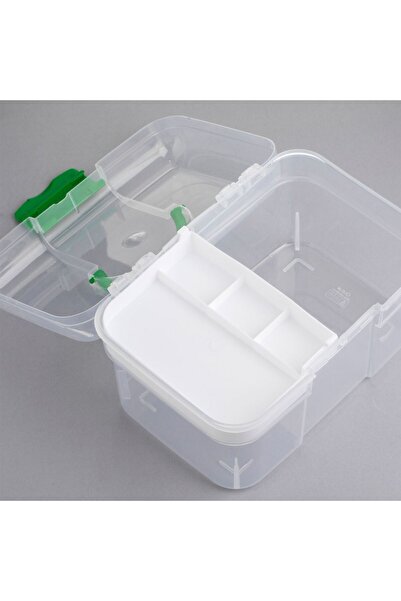 OEM Transparent Medicine Storage Box with Shelf 21.2x14.7x13.1cm