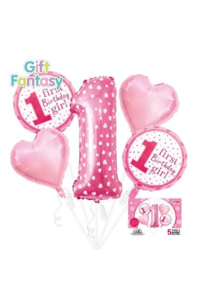 Baloane Vesele Set Aniversar 1 AN Fetita