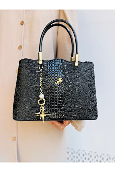 H&D COLLECTİON حقيبة نسائية من الجلد الصناعي من ميامي بولو كلوب مع حزام للكتف واليد