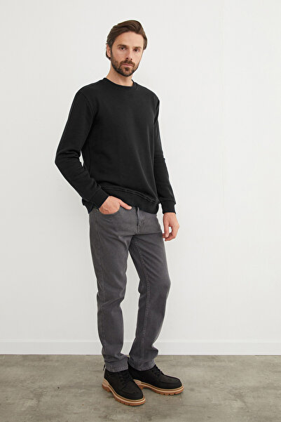 Fulla Moda 3 İplik Basic Bisiklet Yaka Sweatshirt