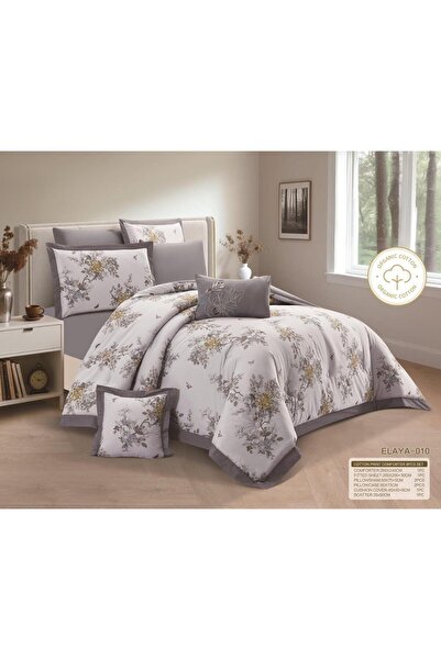 Roshen New king size double bed sheet, 100% cotton, with luxurious packaging and full filling, 8 pieces, suitable for a 200*200 bed. Luxury, quality and elegance.