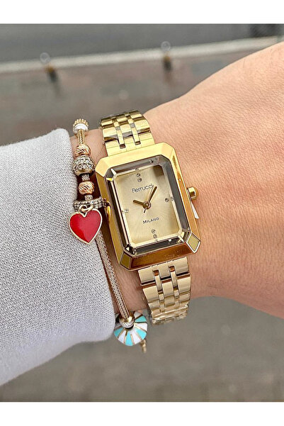 Ferrucci 3 Atm Water Resistant Rectangular Design Women's Wristwatch