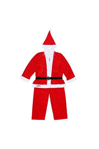 Flippy ® Santa Claus Costume for Boys, 10-12 years, 5 pieces, Velvet