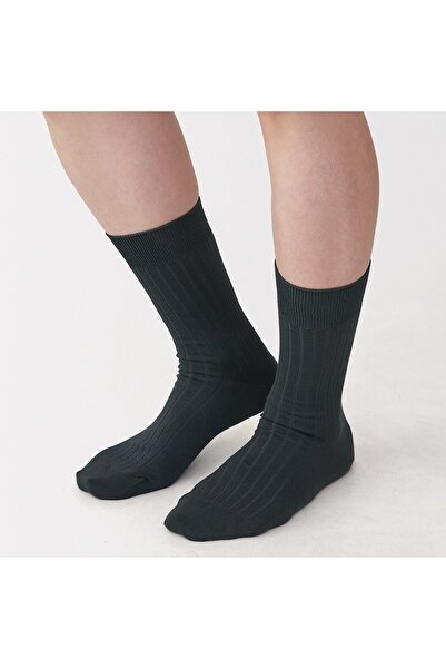 Muji Right Angle Ribbed Socks for Business Wear