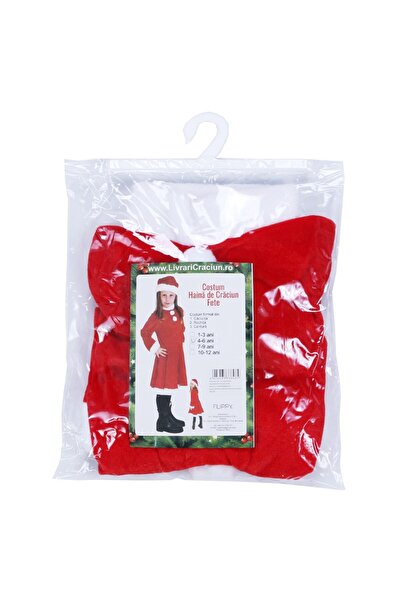 Flippy ® Santa Claus Costume for Girls, 4-6 years, 3 pieces, Velvet