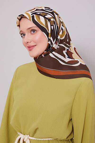 Levidor Bitter Coffee Flower Branch Aura Scarf