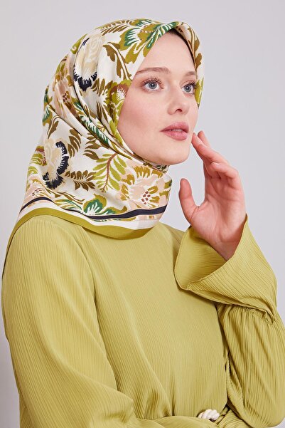 Levidor Eșarfă Aura cu model trandafir verde iarbă