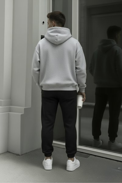 FUFLUNS Printed Men's Oversize Hooded Bottom/Top Tracksuit Set