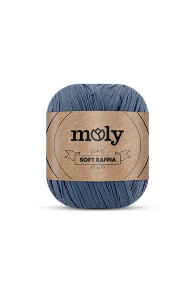 Moly Soft Raffia Ipek Çanta Supla Runner Rafya Ip 50gr | SR03 - Koyu Gri |