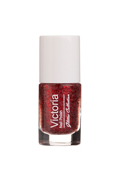 OEM Long-Lasting Red Nail Polish with Glitter - 6ml