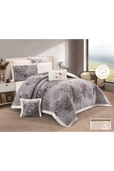 Roshen New king size double bed sheet, 100% cotton, with luxurious packaging and full filling, 8 pieces, suitable for a 200*200 bed. Luxury, quality and elegance.
