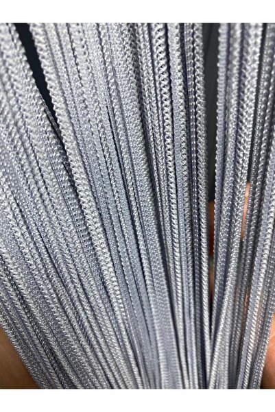 AKÇA TEKSTİL Rope Chain Gray Color Ready Buttons Sewn Rope Curtain Width 180 cm Length 280 cm