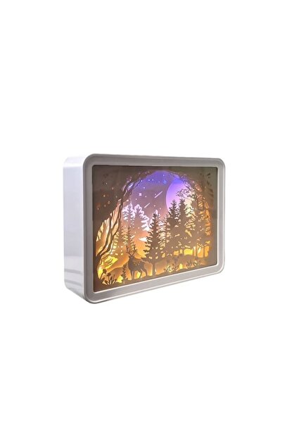 Doty Lampă de noapte MagicForest Doty®, alimentată cu USB sau baterii, lumină...