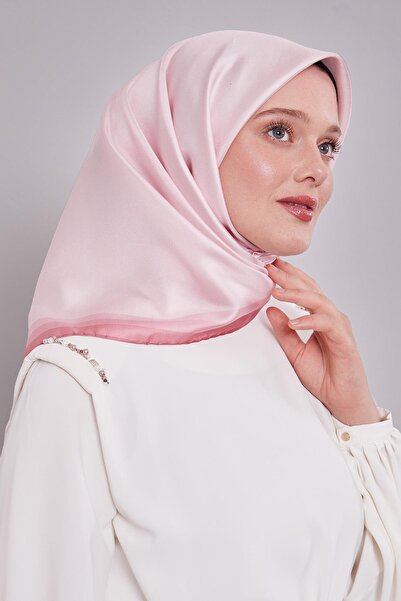 Levidor Pink Edge Border Twill Silk Scarf